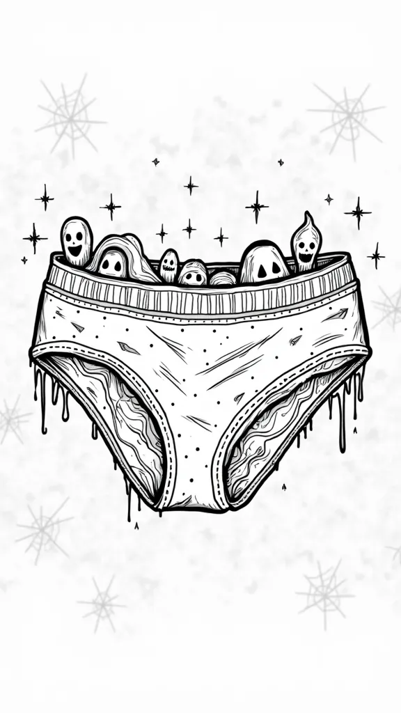 creepy pair of underwear coloring page